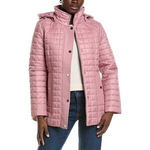 London Fog Womens  Medium Quilt Coat, Gray